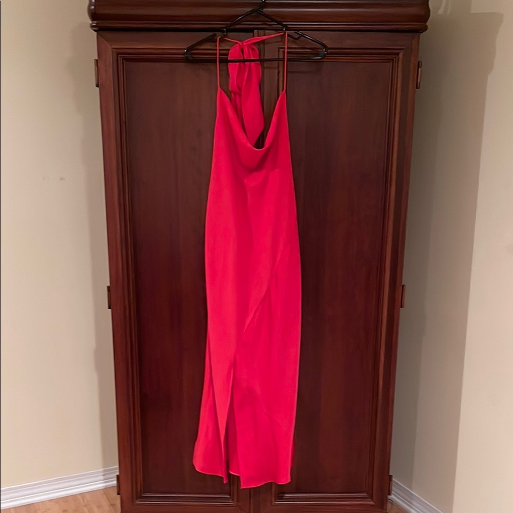 Cushnie Red Backless Halter Gown size 10